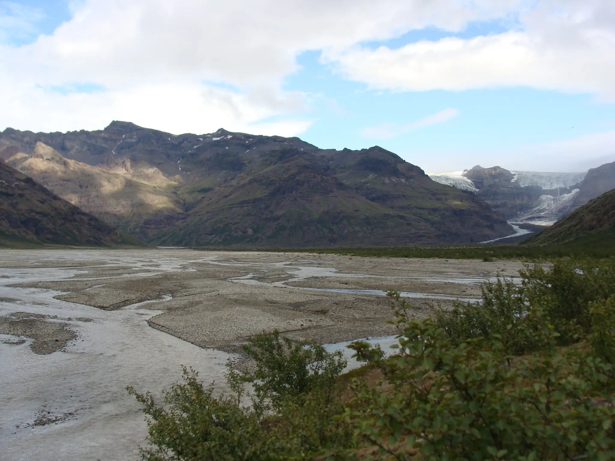 A glacial river running through Morsárdalur valley by photographer Gudrun