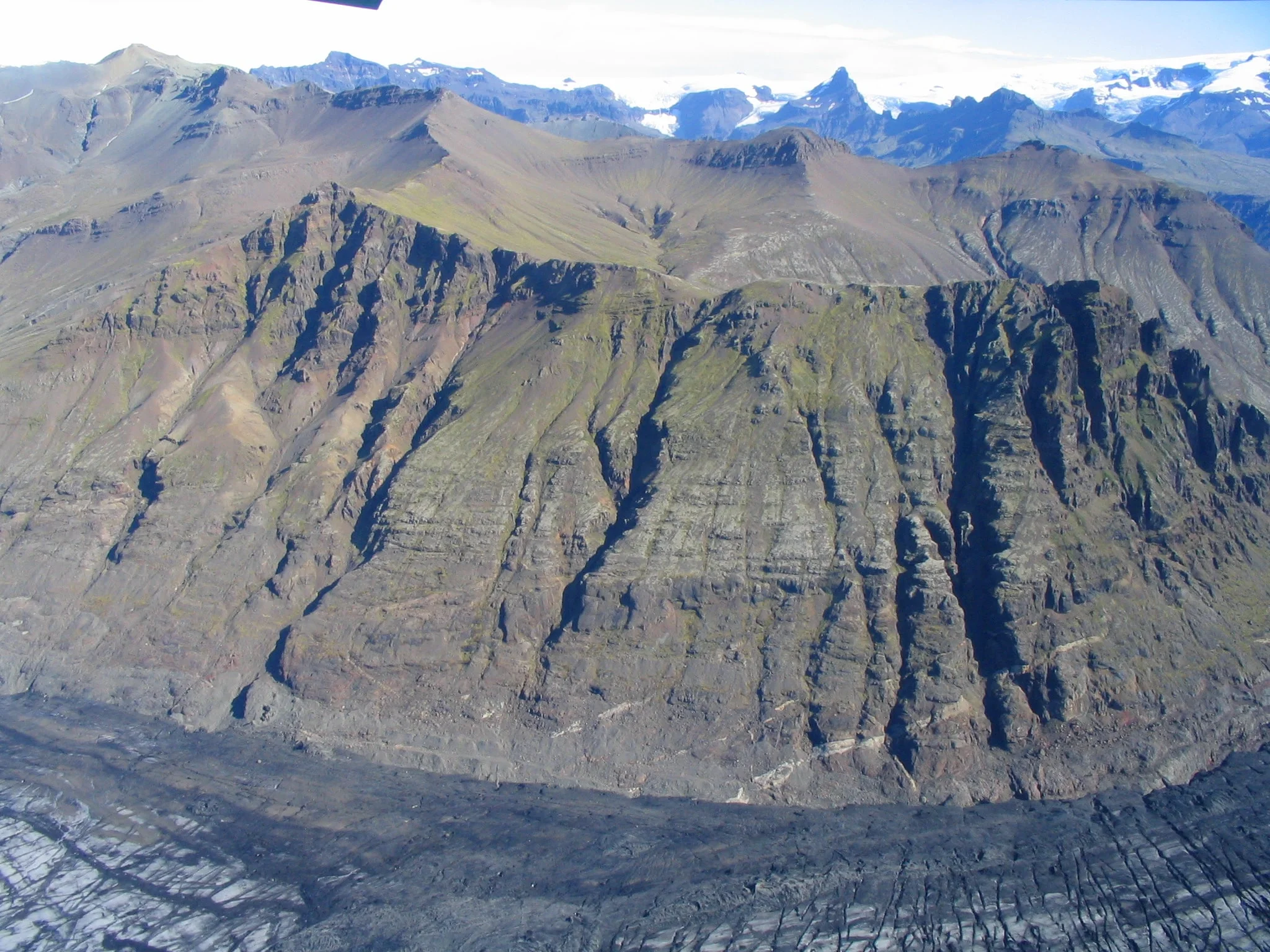 An arial view of Skaftafell landscape by photographer Gudrun