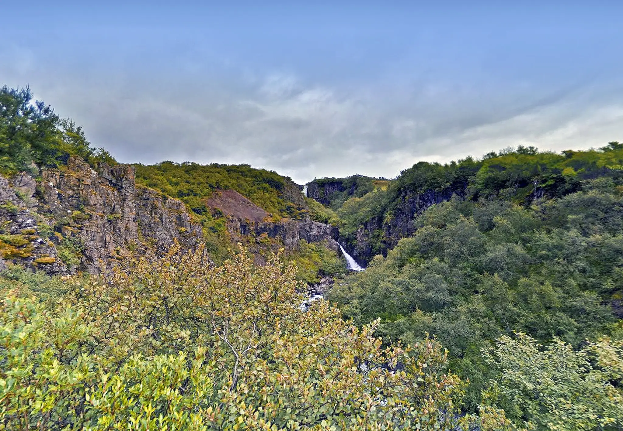 A small waterfall in Skaftafell landscape by photographer Mariejirousek